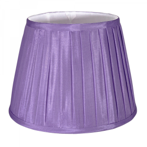 Traditional Classic Purple Faux Silk Pleated Lined Lampshade - 10" Diameter