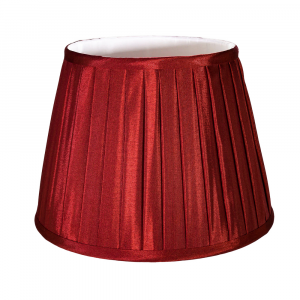 Traditional Classic Burgundy Faux Silk Pleated Lined Lampshade - 10" Diameter