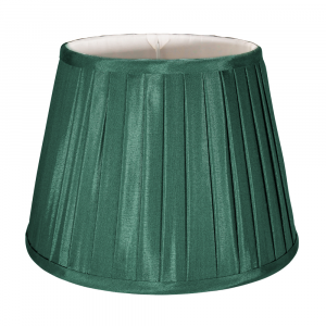 Traditional Classic Green Faux Silk Pleated Lined Lampshade - 10" Diameter