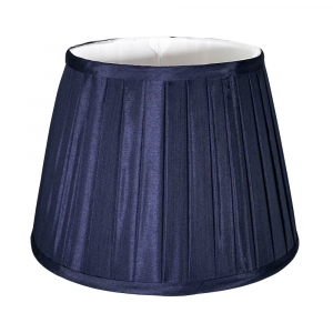 Traditional Classic Midnight Blue Faux Silk Pleated Lampshade - 10" Diameter