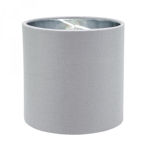 Contemporary Grey Cotton 6" Clip-On Candle Lamp Shade with Shiny Silver Inner