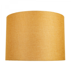 Contemporary and Sleek 10 Inch Ochre Linen Fabric Drum Lamp Shade 60w Maximum