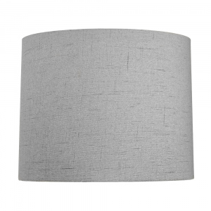 Contemporary and Sleek Grey Textured 10" Linen Fabric Drum Lamp Shade 60w Max