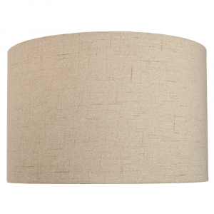 Contemporary and Sleek Taupe Textured 14" Linen Fabric Drum Lamp Shade 60w Max