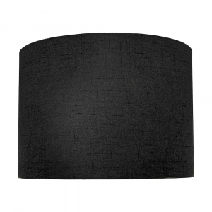 Contemporary and Sleek Black Textured 10" Linen Fabric Drum Lamp Shade 60w Max