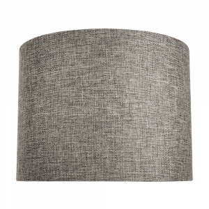 Contemporary and Sleek 10 Inch Grey Linen Fabric Drum Lamp Shade 60w Maximum