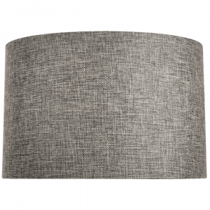 Contemporary and Sleek 14 Inch Grey Linen Fabric Drum Lamp Shade 60w Maximum