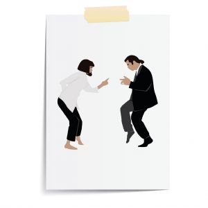 Pulp Fiction Inspired Dancing Wall Art Print | A3 PRINT ONLY