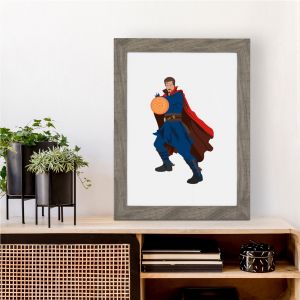 Doctor Strange Inspired Benedict Cumberbatch Framed Print | A3 with Grey Frame