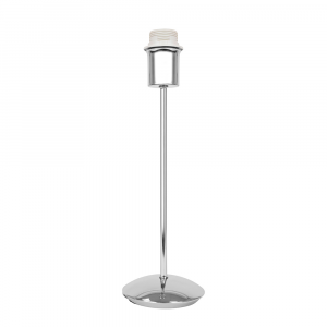 Contemporary and Sleek Polished Chrome Metal Table Lamp Base with Inline Switch
