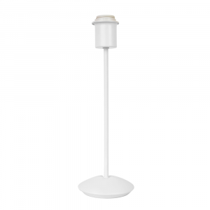 Contemporary and Sleek Matt White Metal Table Lamp Base with Inline Switch