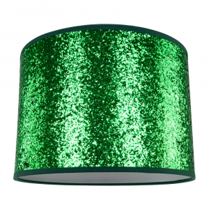 Modern and Designer Bright Green Glitter Fabric Pendant/Lamp Shade 25cm Wide