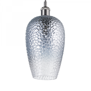Modern Designer Silver Metallic Etched Glass Ceiling Pendant Lighting Shade