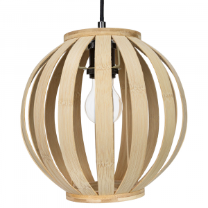Contemporary Designer Eco-Friendly Natural Bamboo Easy Fit Spherical Lamp Shade