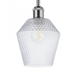 Modern and Compact Diamond Design Clear Glass Pendant Lamp Shade - 17cm x 17cm