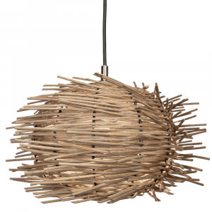Vintage Nest Designed Natural Brown Rattan Wicker Ceiling Pendant Light Shade