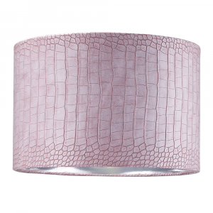 Modern Pink Croc Design Faux Leather 12" Lamp Shade with Shiny Silver Inner