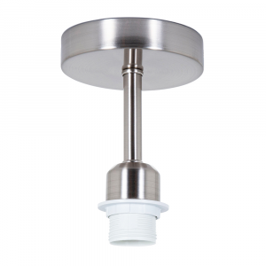 Brushed Satin Nickel Ceiling Light Fitting for Industrial Style Light Bulbs