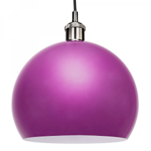 Contemporary Designer Gloss Purple Domed Metal Ceiling Pendant Light Shade