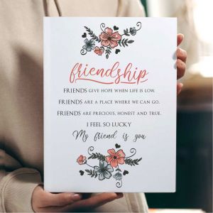 Floral Friendship Poem Wall Art Print | Gift for a Friend | A3 Print Only