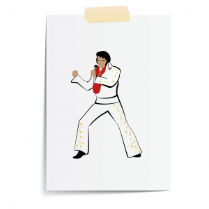 Elvis Presley Inspired Wall Print | Music Icon Wall Art | A4 Print Only