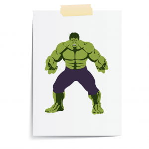 The Incredible Hulk Inspired Print | Avengers Wall Art | A4 Print Only