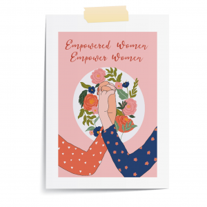 Empowered Women Empower Women Wall Art | Illustration Print | A3 Print Only