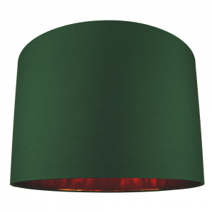 Modern Forest Green Cotton 16" Floor/Pendant Lamp Shade with Shiny Copper Inner