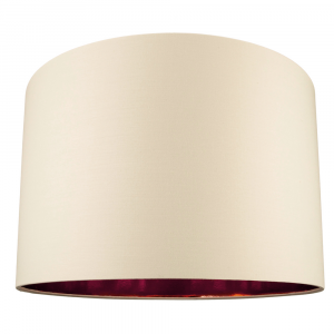 Modern Cream Cotton 16" Floor/Pendant Lamp Shade with Shiny Copper Inner