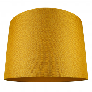 Contemporary and Sleek Ochre Linen 16" Lamp Shade with Cotton Inner Lining