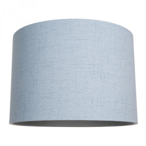 Modernistic Light Blue Textured Linen Fabric 16" Lamp Shade with Satin Lining