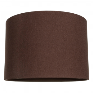 Modernistic Dark Brown Textured Linen Fabric 16" Lamp Shade with Satin Lining