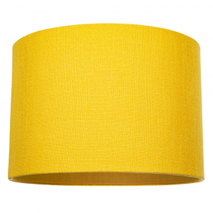 Contemporary and Sleek Deep Yellow Linen 16" Lamp Shade with Cotton Inner Lining