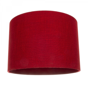 Contemporary and Sleek Deep Red Linen 16" Lamp Shade with Cotton Inner Lining
