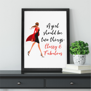 Expectation of a Woman Wall Art Print | Art Gift for Her | A3 with Black Frame