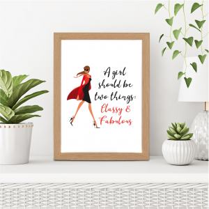 Expectation of a Woman Wall Art Print | Art Gift for Her | A3 with Oak Frame