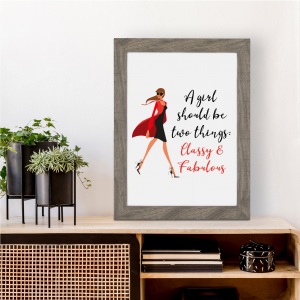 Expectation of a Woman Wall Art Print | Art Gift for Her | A3 with Grey Frame