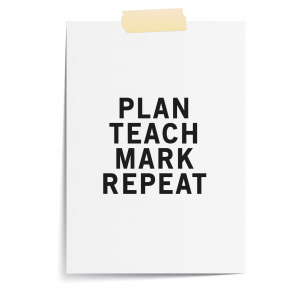 Plan Teach Mark Repeat Wall Art Print | Teacher Leaving Gift | A3 Print Only