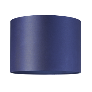 Modern 100% Silk Fabric Navy Blue Drum Lamp Shade with Inner Matching Fabric