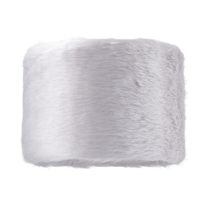 Modern Grey Soft and Brushable Faux Fur 10" Lamp Shade with Cotton Fabric Inner