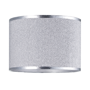 Modern and Designer Mini Diamond Silver Glitter Fabric Lamp Shade 25cm Wide