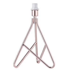Contemporary Tripod Style Polished Copper Plated Table Lamp with Inline Switch