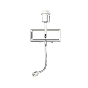 Modern Chrome Silver Wall Lamp with Double Light - Adjustable LED and Standard