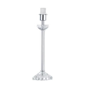 Contemporary Transparent K9 Crystal Glass Table Lamp Base with Circular Column