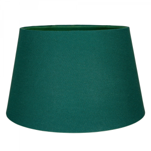 Traditional 30cm Forest Green Linen Fabric Drum Table/Pendant Shade 60w Maximum