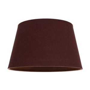 Traditional 30cm Chocolate Brown Linen Drum Table/Pendant Shade 60w Maximum