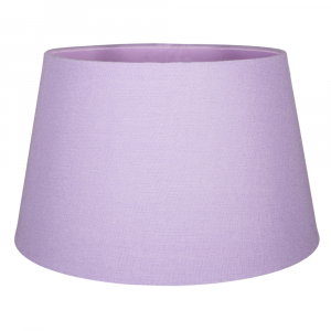 Traditional 30cm Soft Lilac Linen Fabric Drum Table/Pendant Shade 60w Maximum