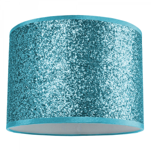 Modern and Designer Bright Teal Glitter Fabric Pendant/Lamp Shade 30cm Wide