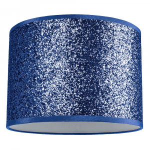 Modern Designer Bright Midnight Blue Glitter Fabric Pendant/Lamp Shade 30cm Wide