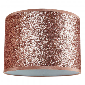 Modern and Designer Bright Copper Glitter Fabric Pendant/Lamp Shade 30cm Wide